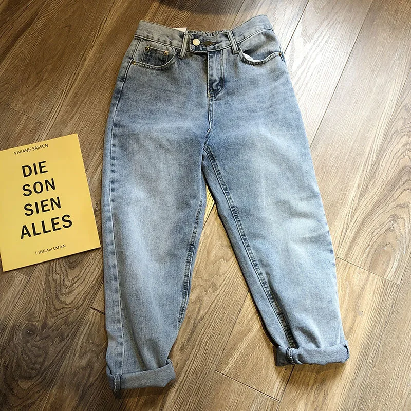 Mooirue Spring Summer Women Mom Jeans Highwaist Denim Pant Woman Harajuku Korean Thin Long Wide Leg 2019 Woman Bottom