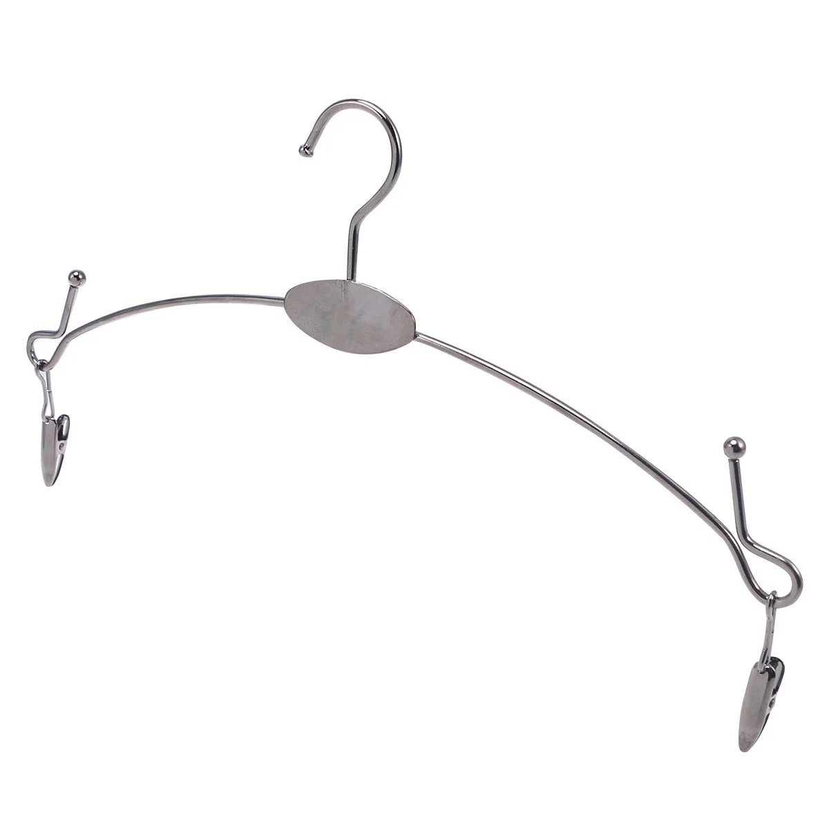 

5pcs/set Drying Rack Coat Hanger Sturdy Stainless Steel Curving Tip Coathanger Clothes Clips for Panties