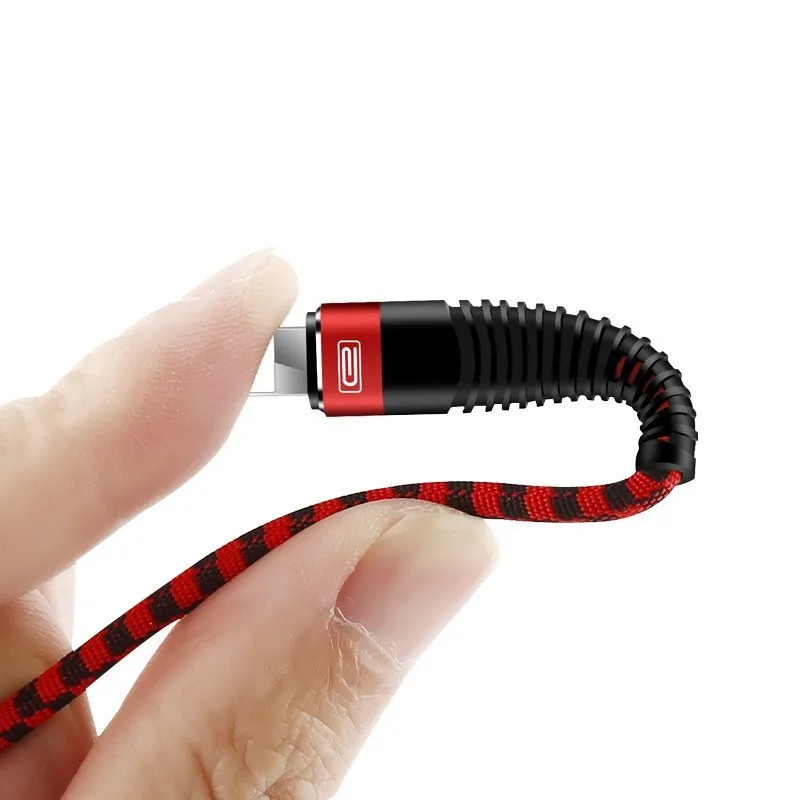 Супер тонкий 2.4A Micro USB быстрый заряд кабеля Дата кабель из нейлона синхронизации