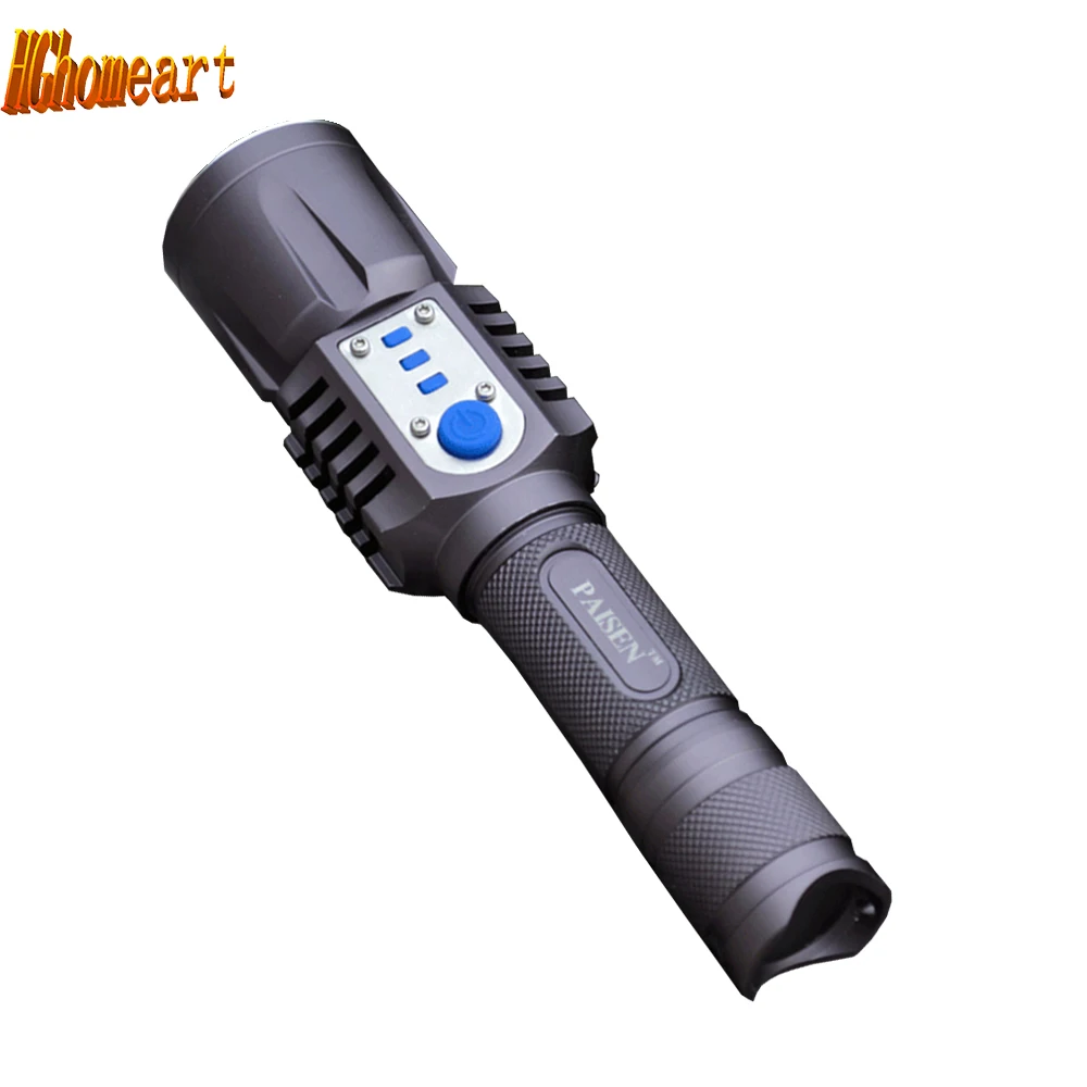 

Aluminum Led Rechargeable Flashlight with Charger Usb 10W 350lumen CREE XM-L T6 Powerful Led Flashlight 18650 Battery Lanterna
