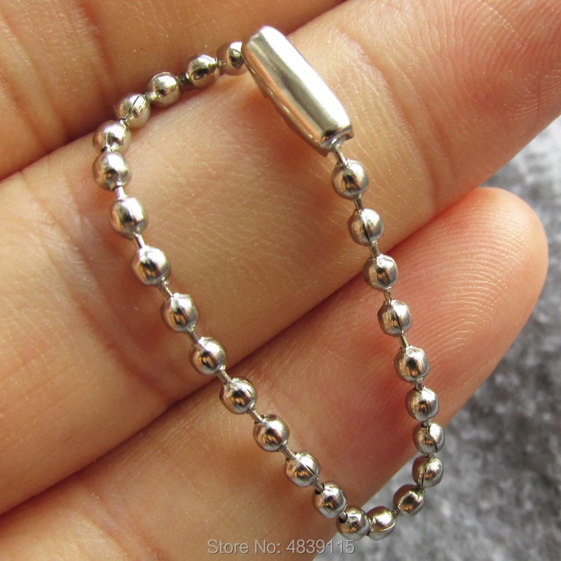 

100pcs/lot 4"/ 10cm Bead Ball Chains for Pet Dog Tags and Other Small Pendants