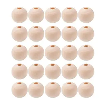 

1 Set Loose Wood Beads For DIY Making Wedding Bracelet Necklace Jewelry Accessories Crafts With Pearls Round Accessories