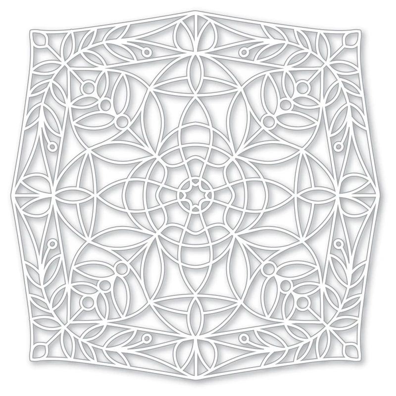 

Flower Background Stencils for DIY Scrapbooking Decorative Embossing Paper Cards Crafts Plastic Templates Drawing Sheets 6x6inch