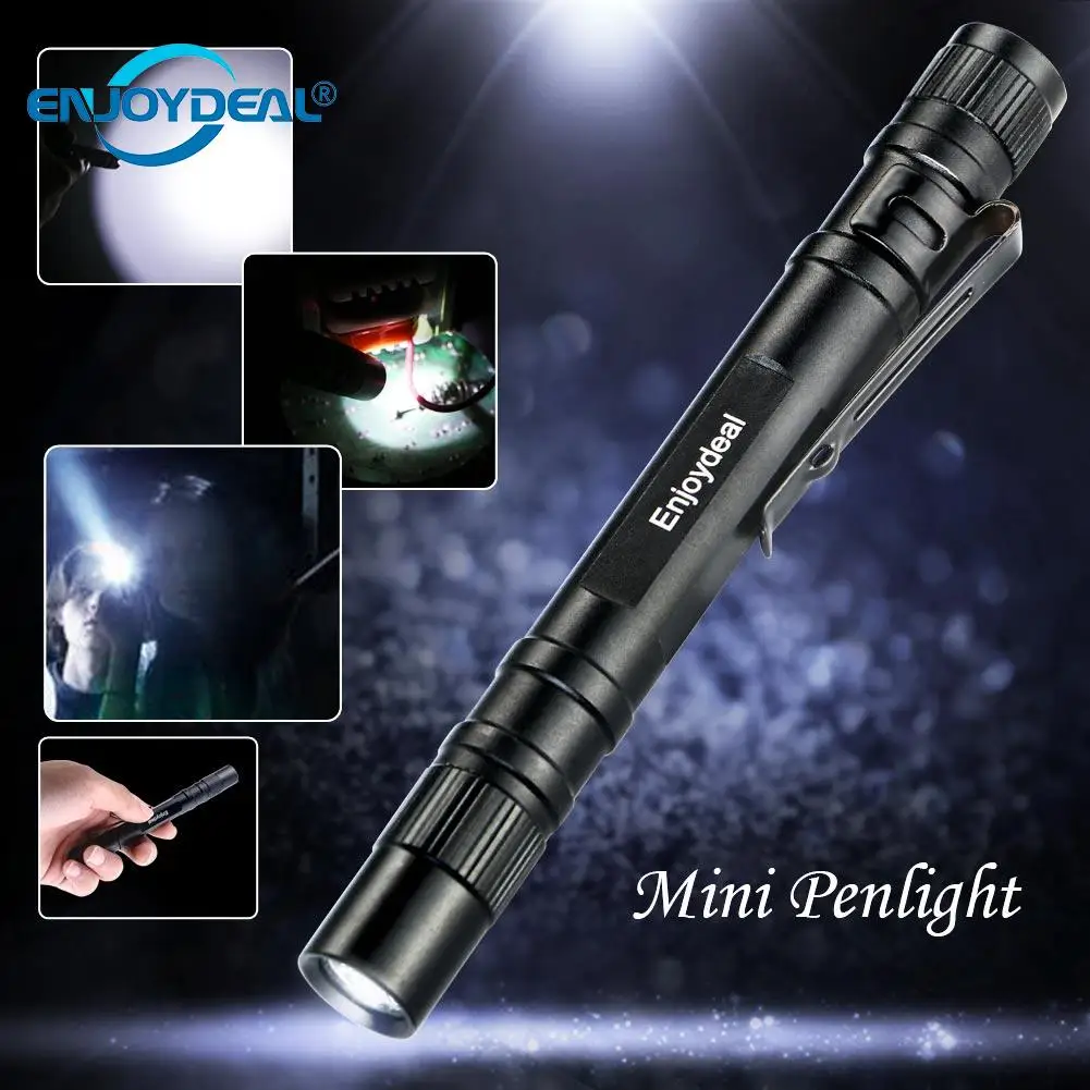 

enjoydeal 1000Lumens LED Pen Flashlight Lamp Clip Mini Penlight Flashlight Torch Daily Waterproof Penlight For Outdoor Lighting