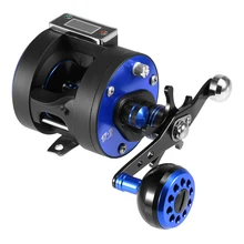 Рыболовная катушка 17+ 1BB 5,6: 1 троллинг катушка влево/вправо односторонняя муфта приманка Рыболовная катушка с цифровым дисплеем Pesca линейный счетчик