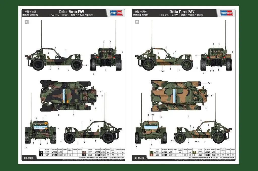 Hobbyboss 82406 1/35 Delta Force FAV модельный комплект