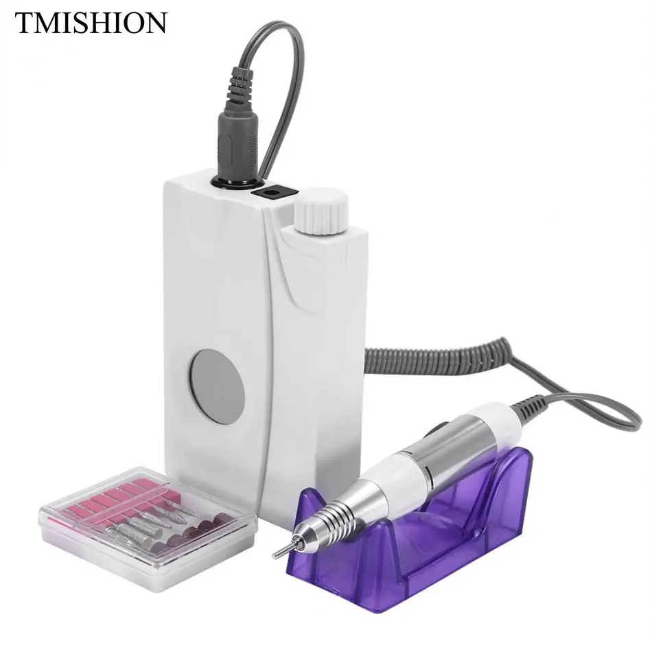 

TMISHION Mini 30000RMP Electric Nail Manicure Drill Bits Machine Rechargeable Cordless Nail Polisher Manicure Pedicure Set