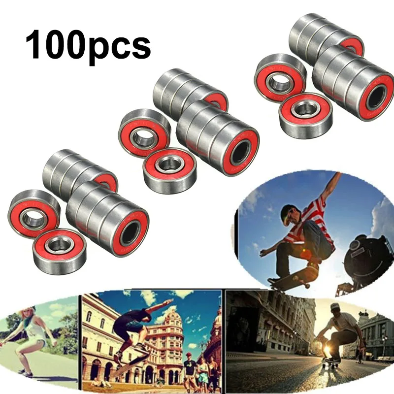 

20/50/100pcs Skateboard Bearings Wheel Bearing For Skateboard Roller Skating Shoes ABEC-9 608RS
