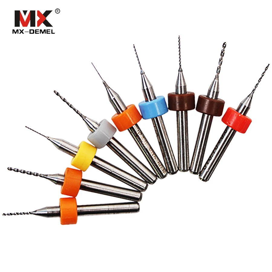 

10Pcs Drill Bit 0.3mm to 1.2 mm Mini PCB Print Circuit Board Carbide Micro Woodworking Engraving Tools Drilling Tools