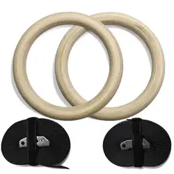 1 шт. деревянный 28 мм упражнения фитнес-гимнастика Кольца для тренажерный зал Crossfit подтягивания мышцы Ups