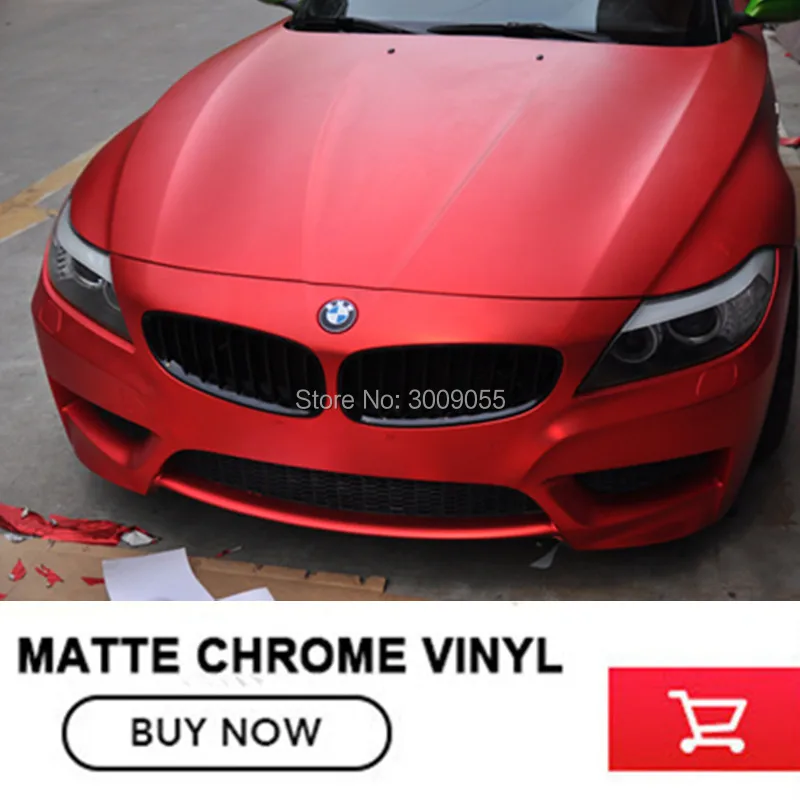 

OPLARE Extremely Stretch Car Body Sticker red Matte Chrome Vinyl Wrap with Air Bubble Free 20m/roll
