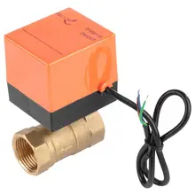 Электрический духовой 3-жильный 2-ходовой моторизованный шаровой кран из латуни AC 220 V DN25