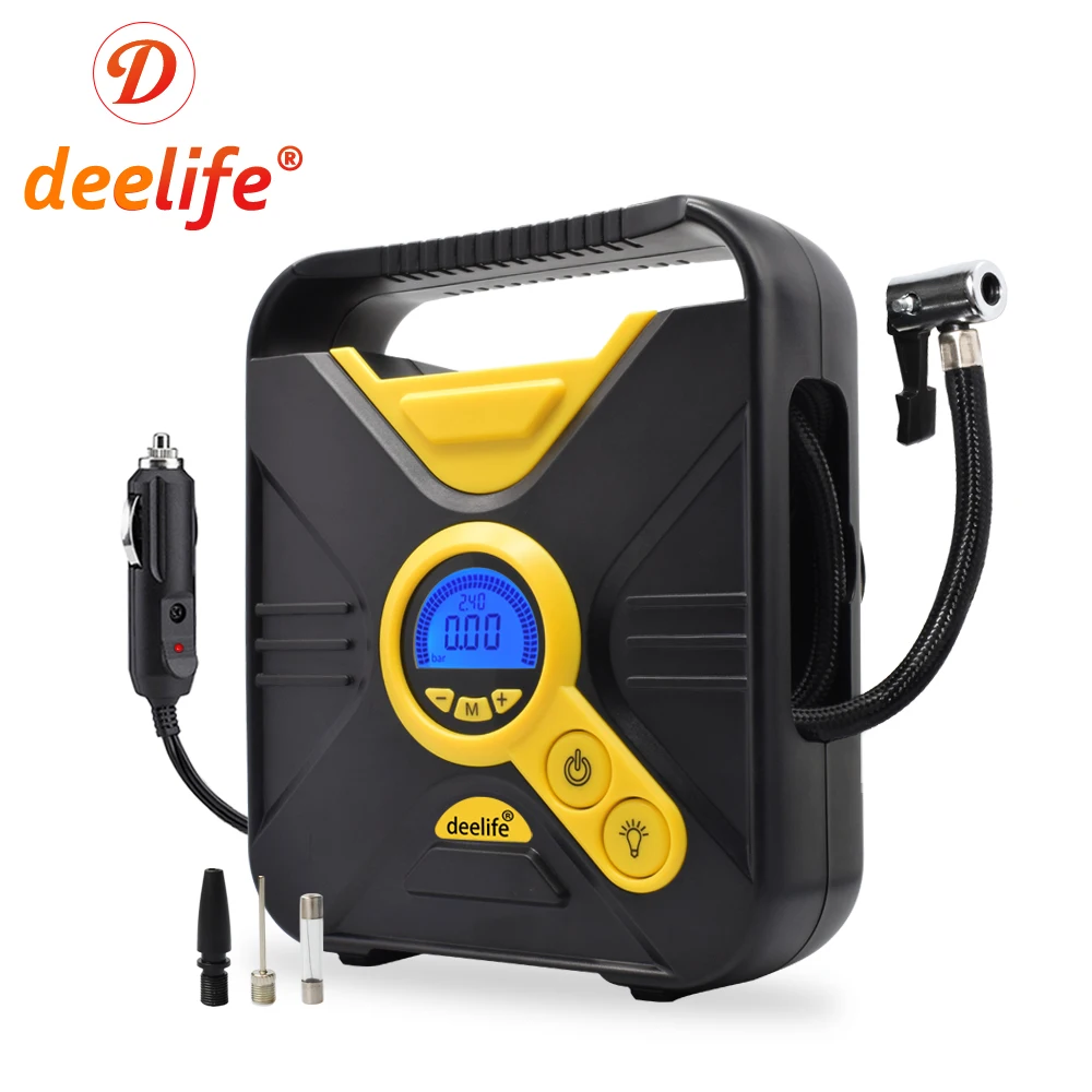 

Deelife Digital Tire Inflator DC 12 Volt Car Portable Air Compressor Pump Auto Tyre Inflatable For Cars Bicycles Motorcycles