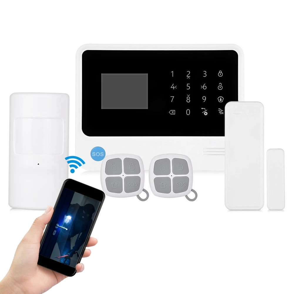 DC 12В/1А GSM WiFi/GPRS/SMS LED Сенсорная клавиатура сигнализация домашняя система