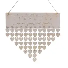 Милый деревянный с днем рождения тематический календарь доска специальные даты планировщик знак даты настенный календарь украшение дома подарки