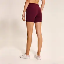 LU-05 Высокая талия женские шорты для йоги однотонная черная одежда для занятий спортом, в тренажерном зале Бриджи лосины на эластичные для фитнеса женские Комбинезоны Шорты