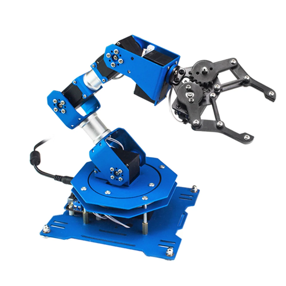 

bluetooth/Handle/Stick/APP Control LOBOT 6DOF Scratch Metal RC Robot Arm & Servos For Kids Children Gift Adult Toys
