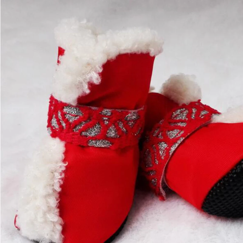 

Winter Pet Dog Shoes Waterproof 4Pcs/Set Small Dog's Boots Anti Slip For Small Dog Puppies Footwear Puppy Pets Outdoor Product