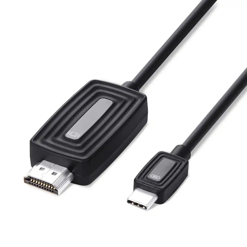 

Usb C To Hdmi 4K @30Hz With Hdcp, Compatible Macbook Pro 2018/2017,Ipad Pro/Macbook Air 2018,Chromebook Pixel, Samsung S9/S8,D