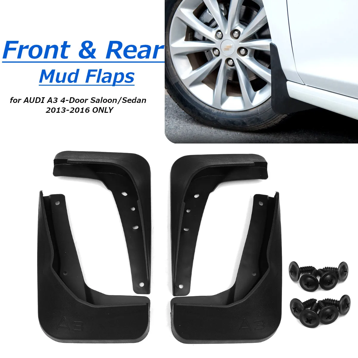 

Front Rear Mud Flaps for AUDI A3 sedan 2013 2014 2015 2016 Splash Guards for Fender Mudflaps Mudguards Car Accessories
