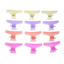 12 шт. парикмахерские парикмахеры черные красочные зажимы для волос Зажимы коготь раздел бабочка Инструменты для укладки парикмахерские инструменты