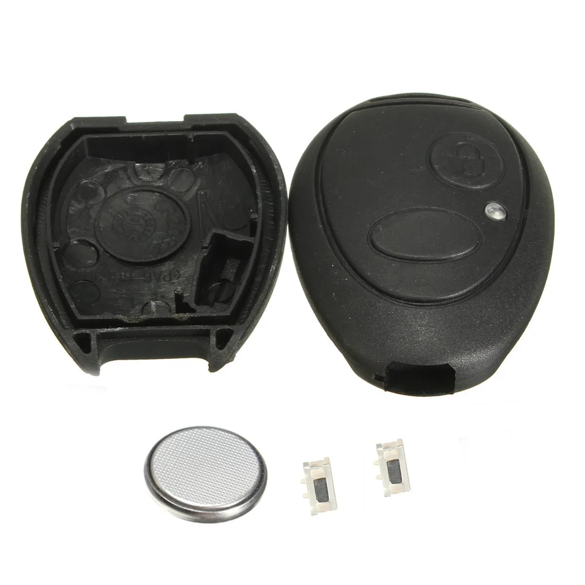 

2 Button Remote Key Case Cover Fob With Battery and Micro Switches For Land Rover Discovery 2