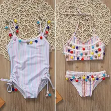 Милый купальник для маленьких девочек, бикини, купальный костюм, Купальный Костюм 1-6Y