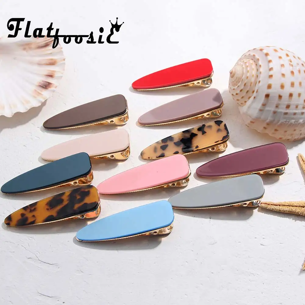

Flatfoosie 2019 New Fashion Women Vintage Hair Clips Pin Leopard Hair Clip Geometric Water Drop Shape Hairpin Clips Accessories