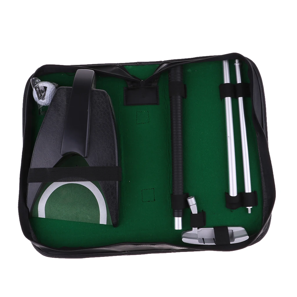 

Portable Golf Putter Putting Gift Set Kit with Detachable Putter 1 Ball Auto Putting Cup for Indoor Office Training Practice