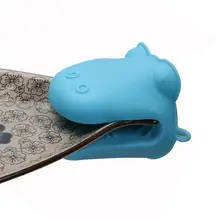 Мультяшный силиконовый кухонный органайзер, изолированные зажимы для теплового горшка, перчатки для микроволновой печи, зажим для горячей пластины, анти-ожогов, утолщаются