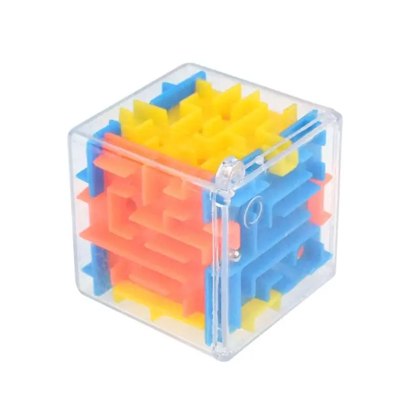 

1PC 3D Magic Cube Puzzle Maze Toy Kids Learning Educational Toy Decompression Capsule Toys Random Color