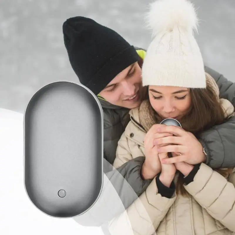 

5200mAh Electric Hand Warmer USB Rechargeable Winter Pebbles Double-Side Heating Mini 5V Long-Life Pocket Power Bank 2 in 1