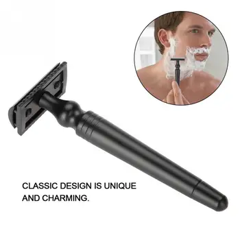 

Safety Beard Shaping Double Edge Blade Manual Mustache Shaving Tool Set a