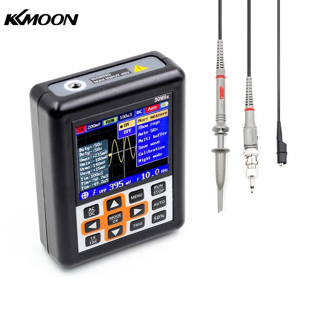 

Mini Digital Display Handheld Ultralight Oscilloscope of 200M Sampling Rate 2.4 Inch IPS Screen 320*240 Resolution