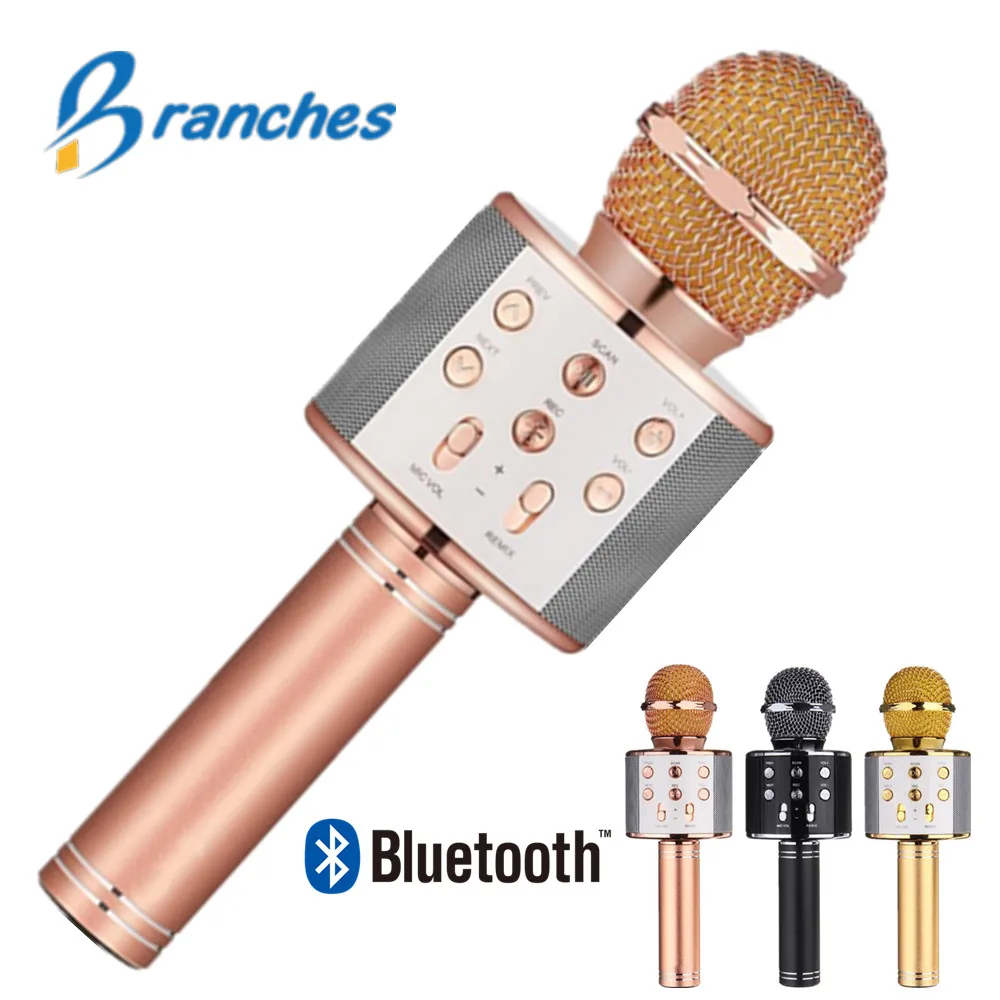 Bluetooth mikrofon WS858 Handheld Wireless Karaoke Microphone Phone
