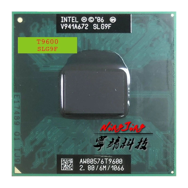 Intel Core 2 Duo T9600 SLG9F SLB47 2.8 GHz Dual-Core Dual-Thread CPU Processor 6M 35W Socket P cpu processor