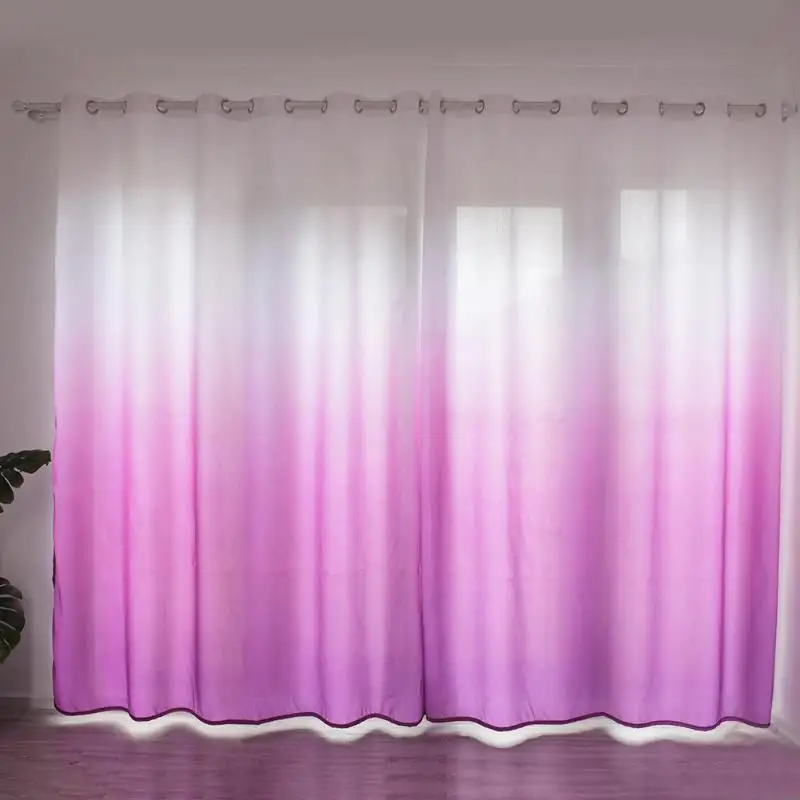

Gradient Color Windows Curtain Voile Drapes Living Room Bedroom Decor for Home Household Decoration