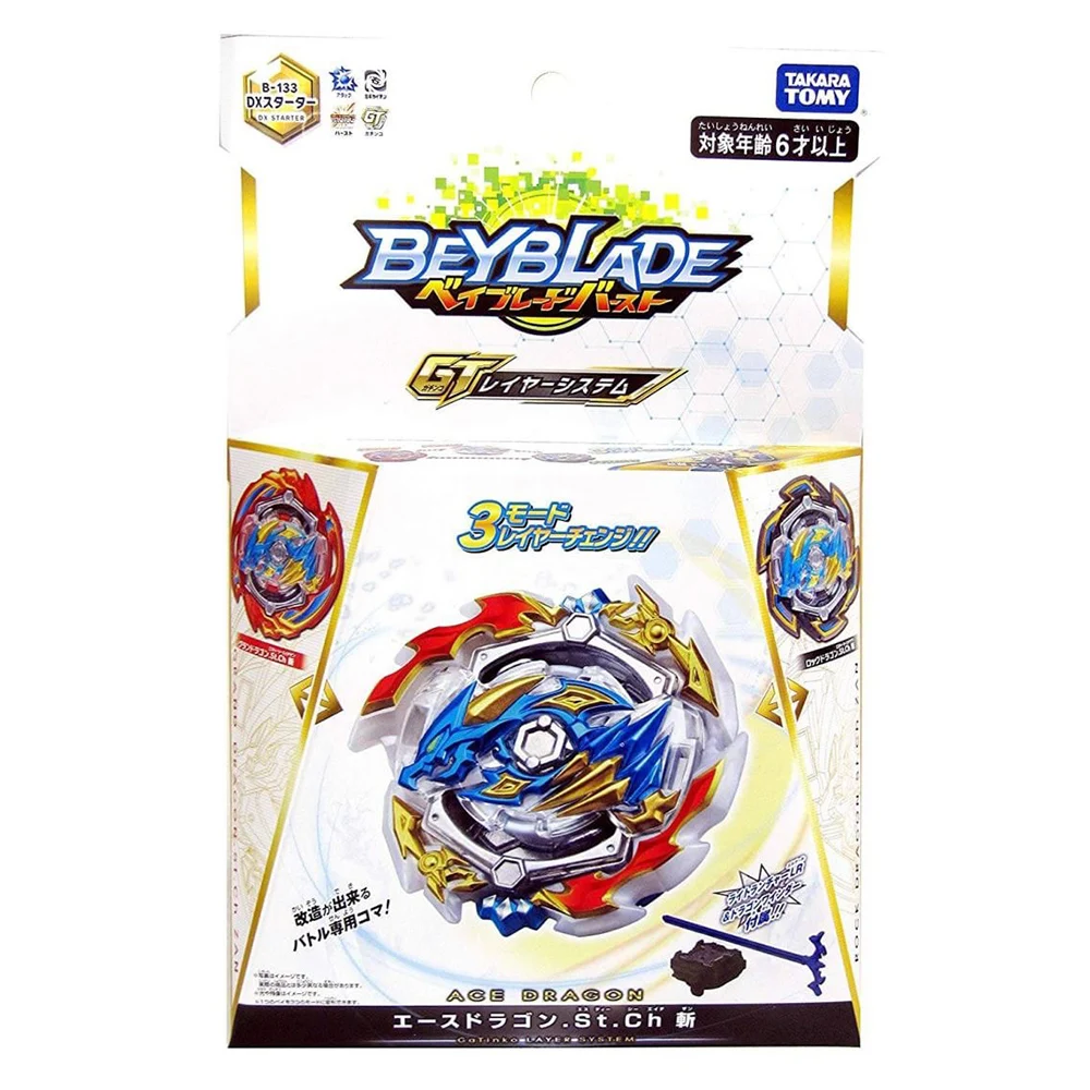 Takaratomy Beybladeburst B 133 134 Ace Dragon ST CH с launcherBey Bay Burst гироскоп игрушки для мальчиков|Волчки|