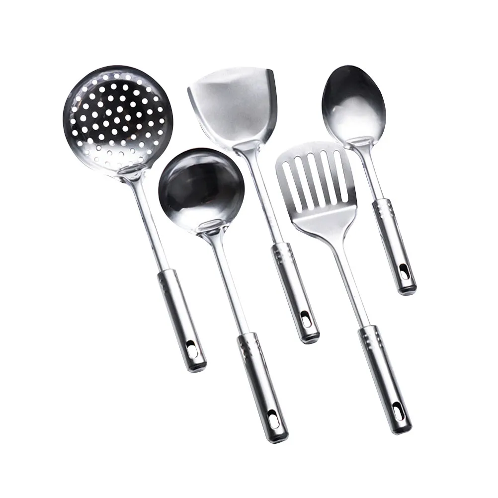 5 шт. нержавеющая сталь прочная антипригарная лопатка ложки кухонная утварь набор посуды для кухни