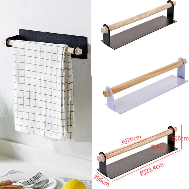 

Wall Mounted Aluminum Bathroom Towel Rail Rack Storage Holder Hanger Useful Shelf