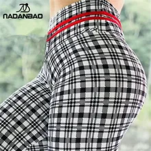 Nadanbao Новые поступления, леггинсы с высокой талией, женские спортивные Леггинсы для фитнеса, сетчатые леггинсы с принтом, эластичные леггинсы с высокой талией для тренировок