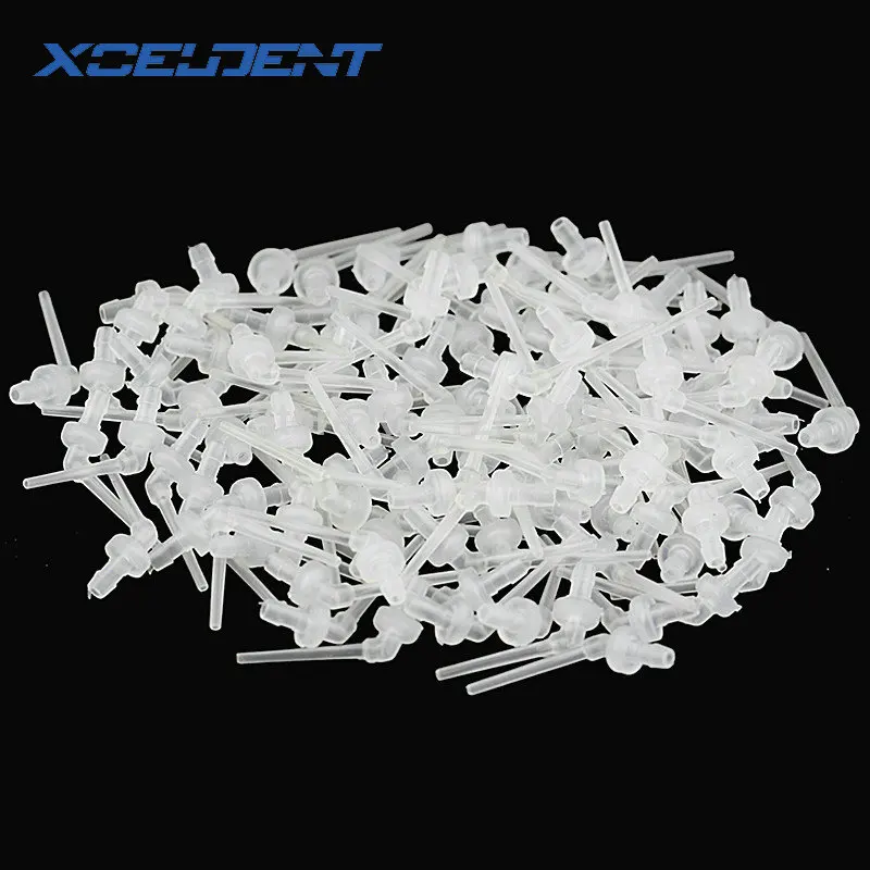 

100pcs Dental Materials Intraoral Impression Mixing Tips Nozzles N3 Transparent Mixer Syringe Dentist Products