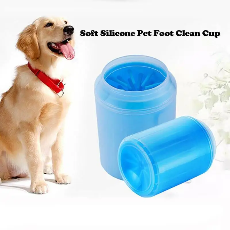 Мягкая силиконовая чашка для чистки ног для домашних животных, Массажная щетка для ног кошки и собаки