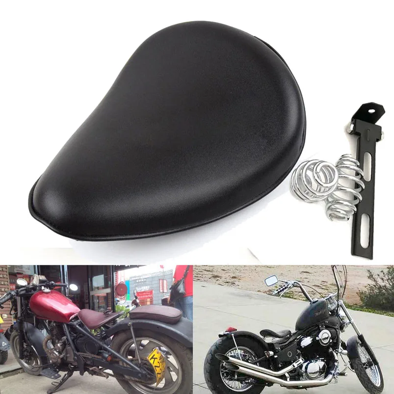 Толстая Подушка для мотоцикла сиденье водителя с пружиной Harley Chopper Bobber Custom Sportster