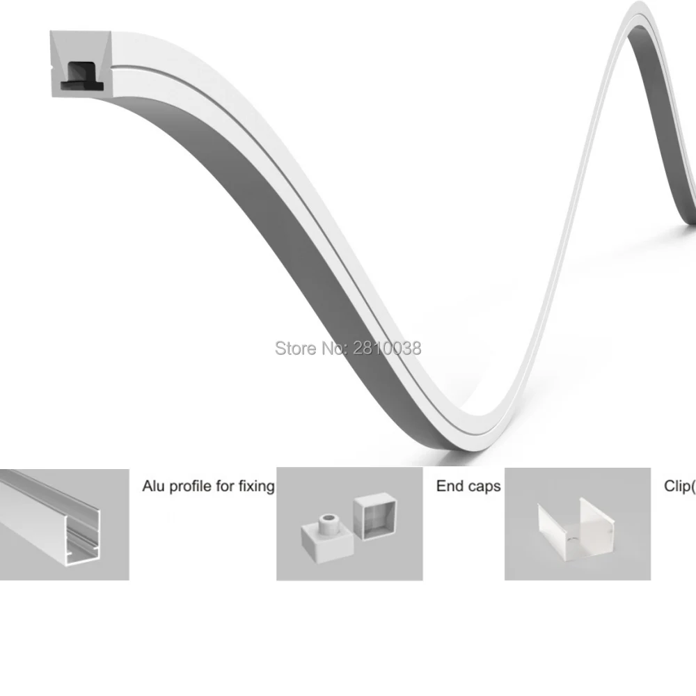 10X5 м наборы/лот Новое поступление Гибкий Алюминиевый профиль светодиодное освещение Foursquare гибкий светодиодный профиль корпус для настенной лампы