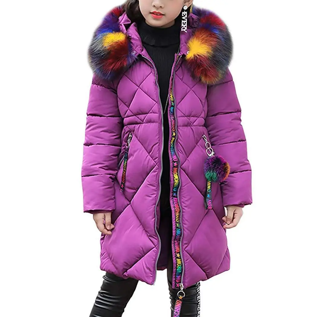 

Sleeve Hooded New Kids Jacket Long Thicken Outwear Winter Winter Girl's Jacket Kids Children 2018 Autumn Coat For Warm