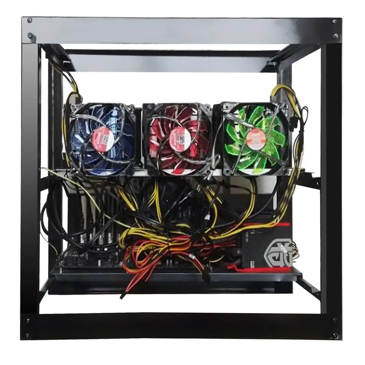 Aluminum Open Air Miner Frame Mining Rig Case Set For 6 GPU ETH BTC Ethereum FFC For PCI-E Extender Cable Aluminum Open Air Miner Frame Mining Rig Case Set For 6 GPU ETH BTC Ethereum FFC For PCI-E Extender Cable