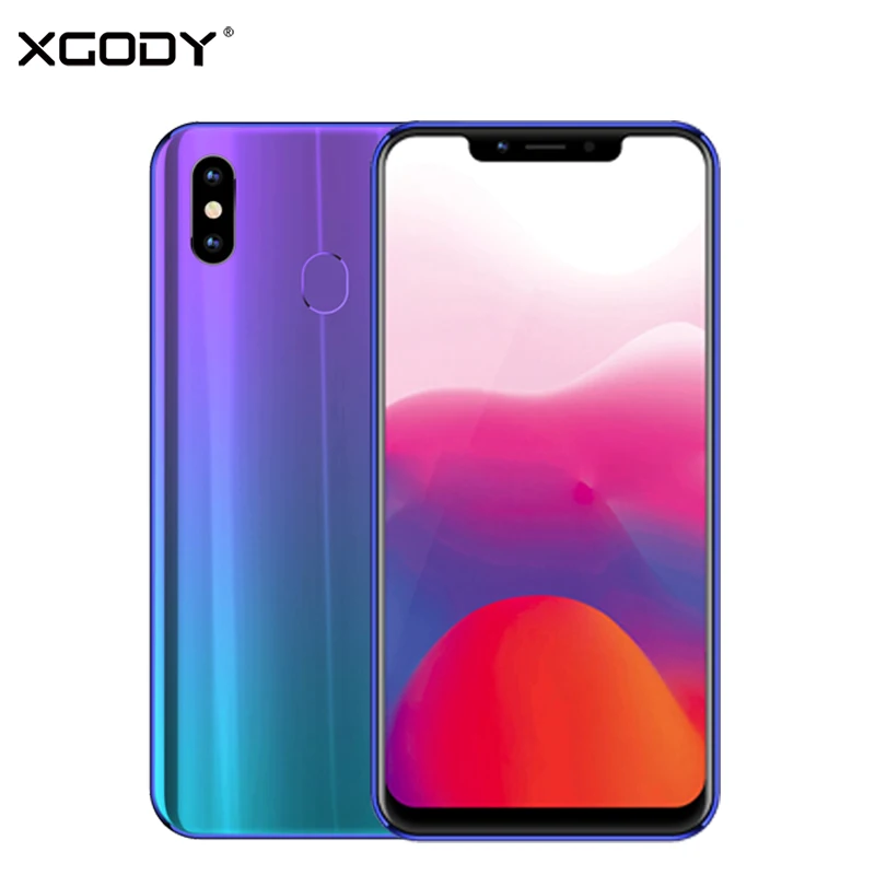 XGODY S9 4G Smartphone 6.18 Inch Notch Screen Mobile Phone Android 8.1 Octa Core 4G+32GB Face ID Fingerprint 5000mAh Cell Phones
