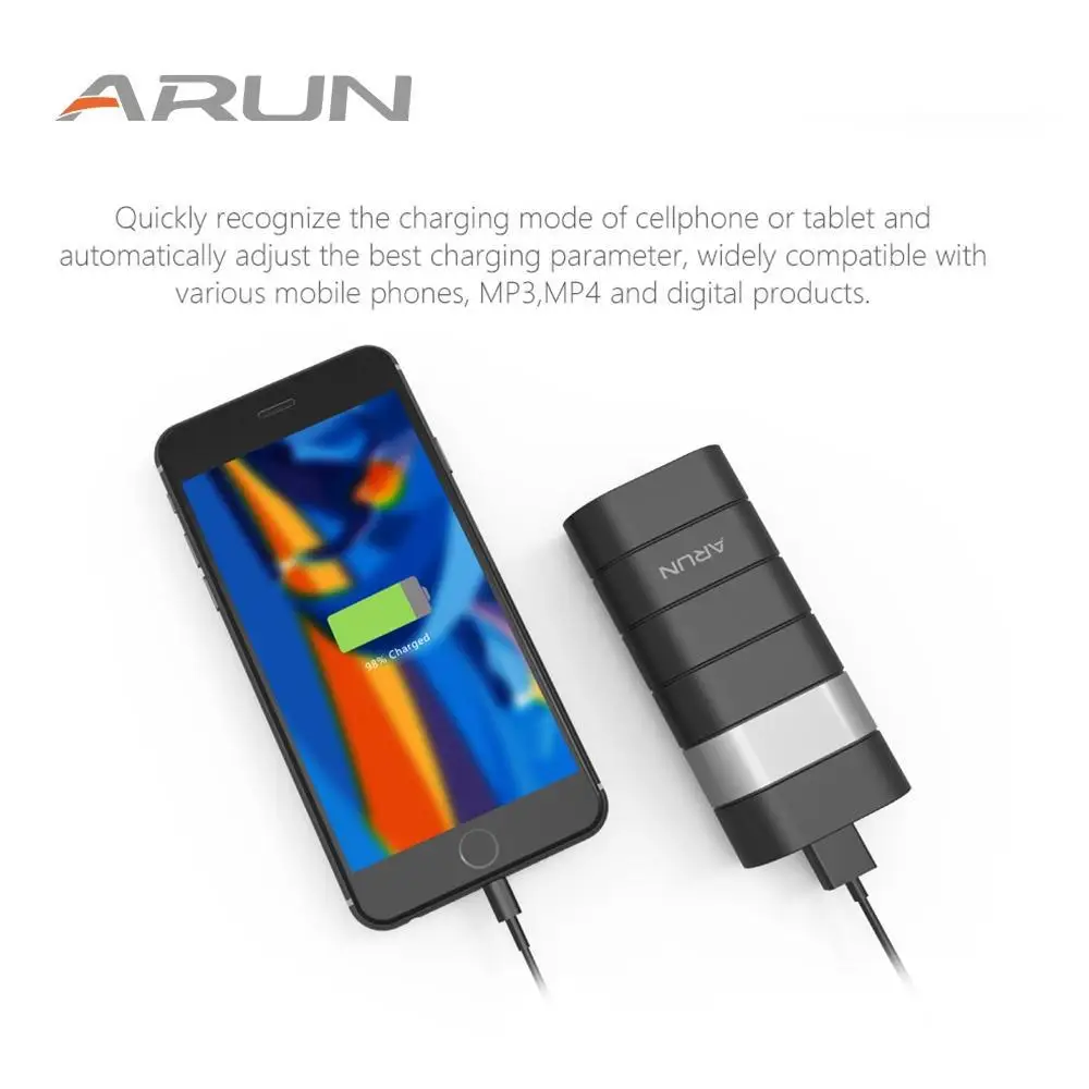 ARUN 5000 мАч Внешний аккумулятор внешний повербанк 1 USB портативное зарядное