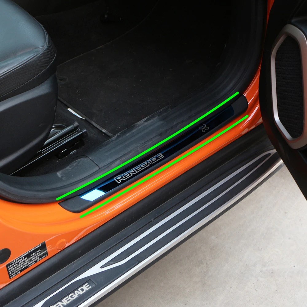 Подходит для Jeep Renegade- автомобильный порог полосы покрытия из нержавеющей стали украшения автомобиля Стайлинг наклейки аксессуары